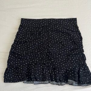 L.A. Hearts Black Ruched Ruffle Skirt